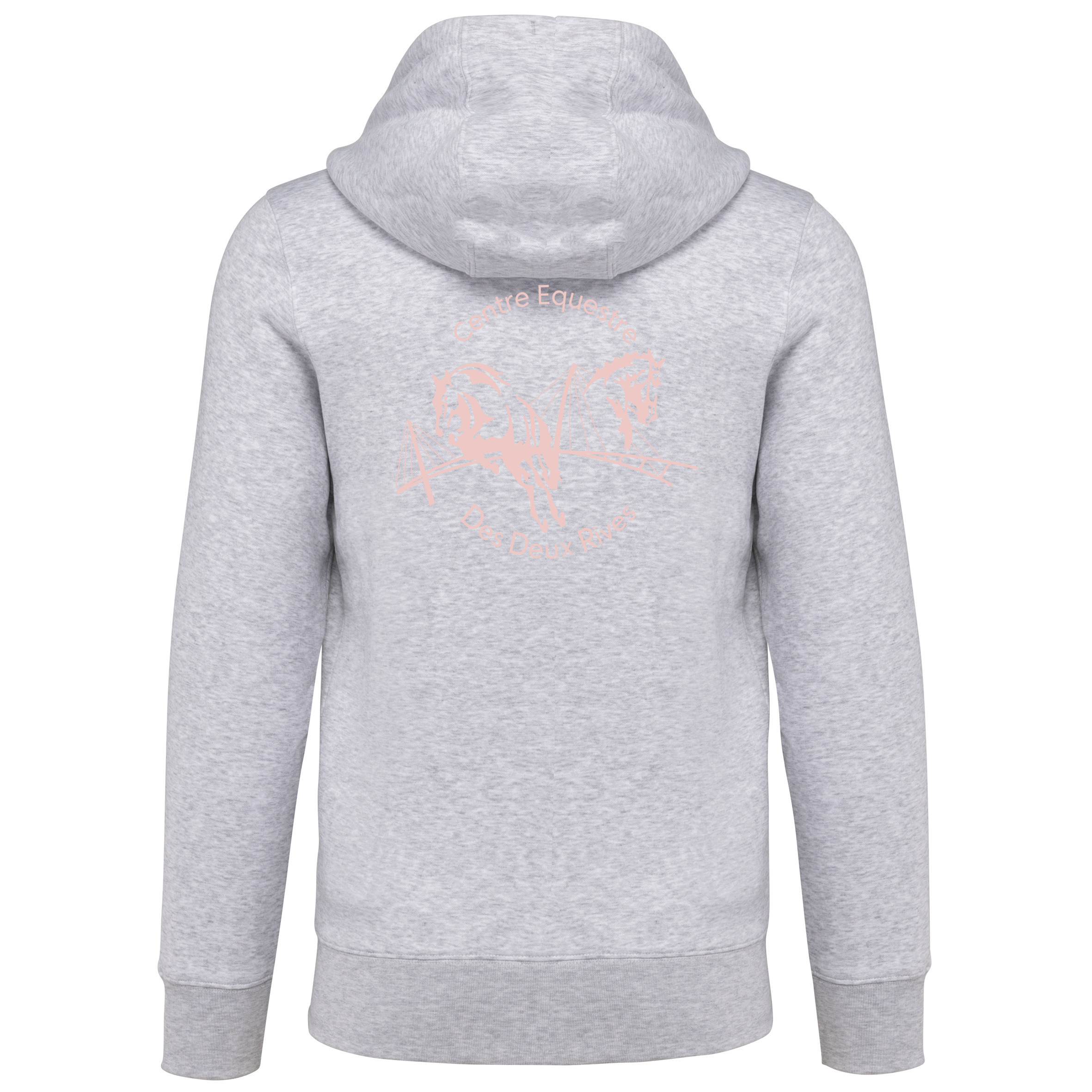 Image Sweat zippé à capuche logo rose 1057