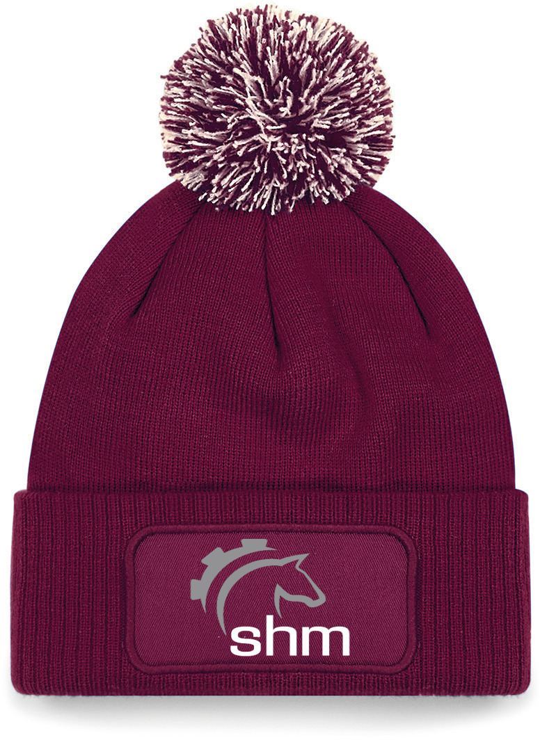 Product image Bonnet à pompon bordeaux