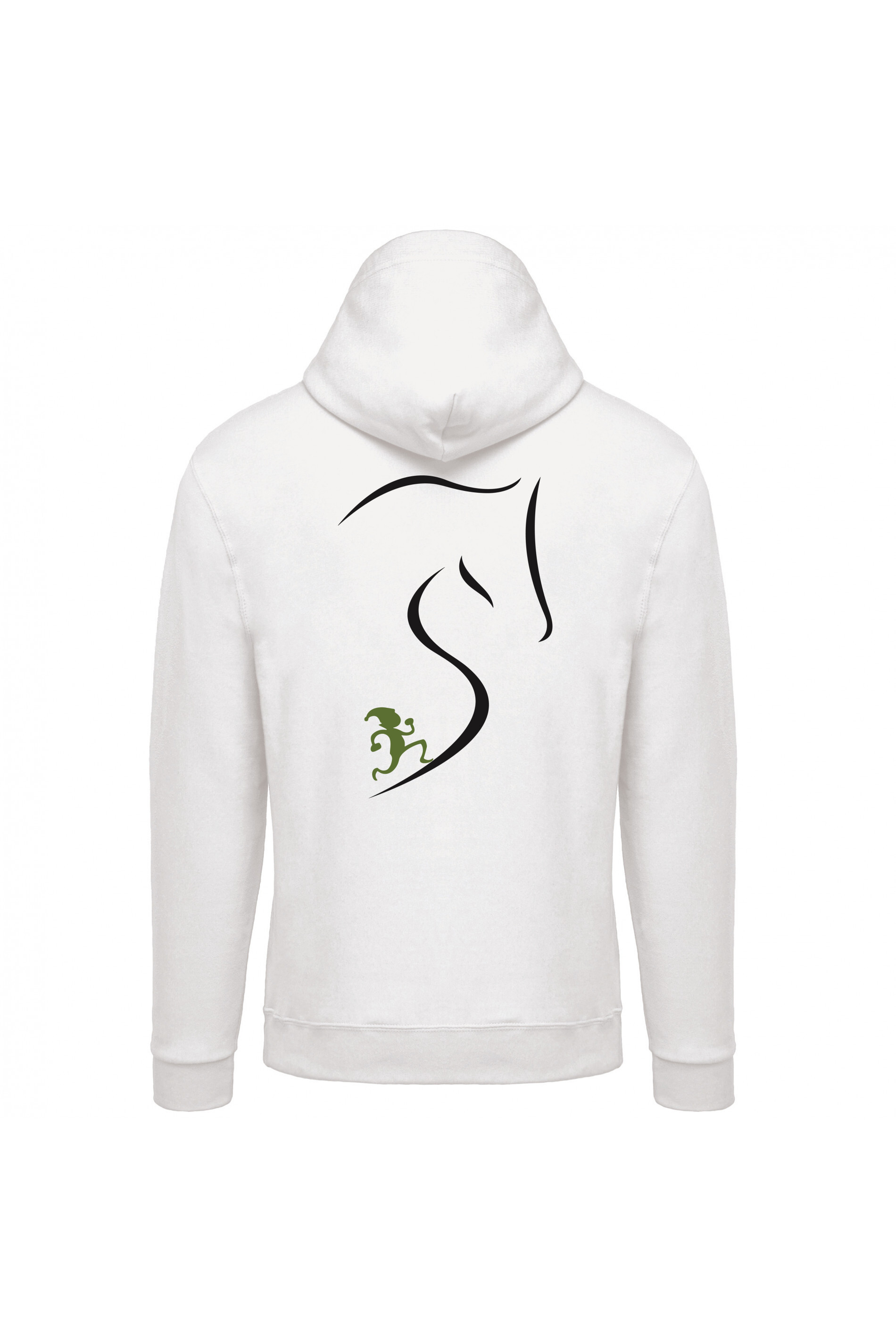 Image Sweat à capuche logo torse blanc 2982